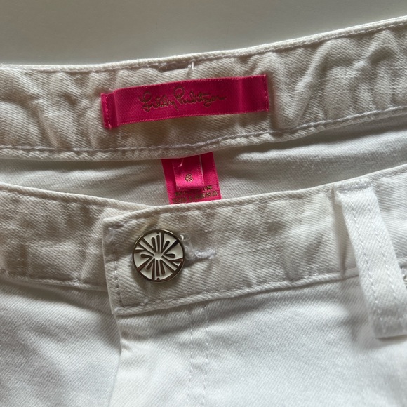 Lilly Pulitzer White Denim Skirt Size 6 - Picture 2 of 5